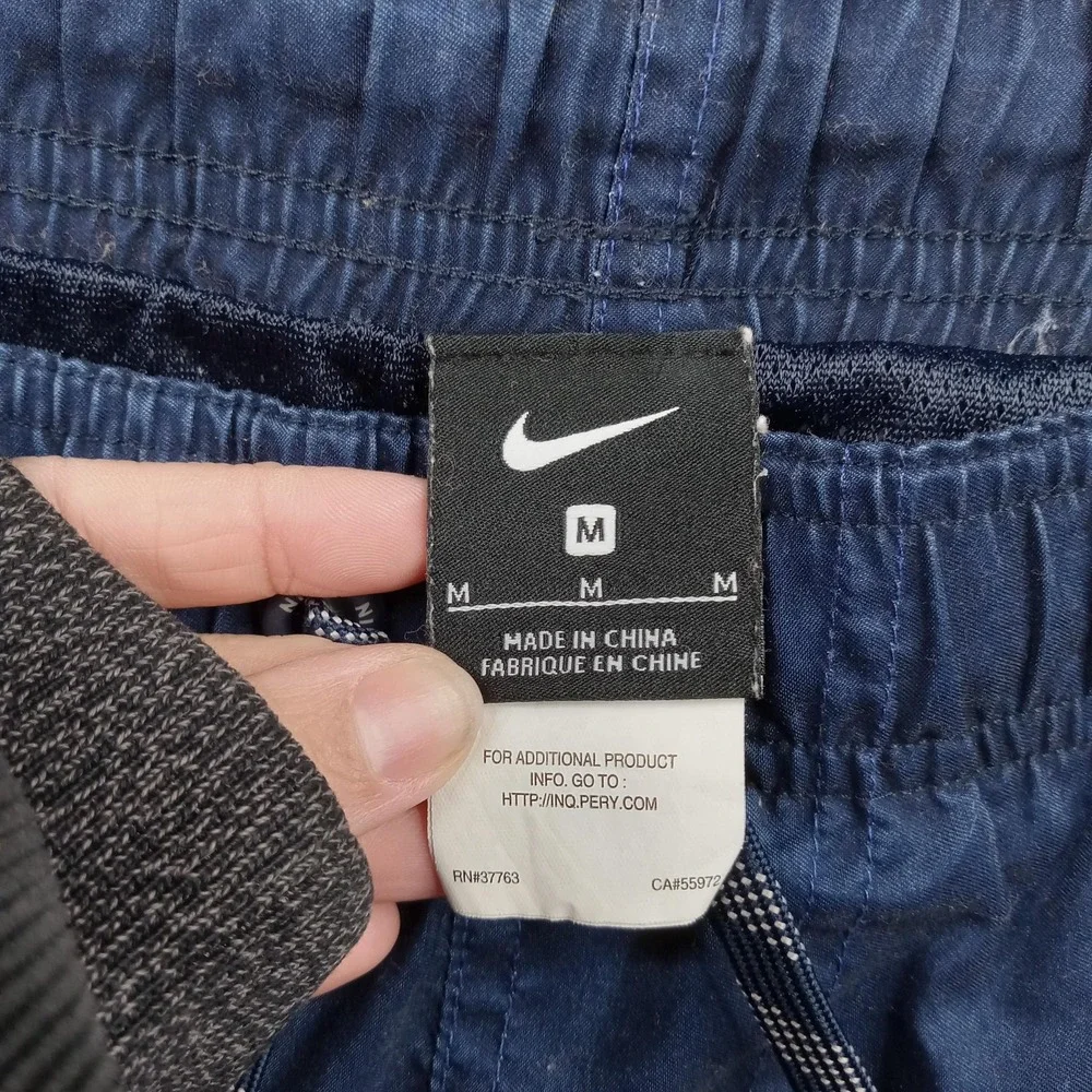Nike Shorts Mens Medium Blue Ombre Swim Trunks Lined Drawstring Quick Dry Swoosh